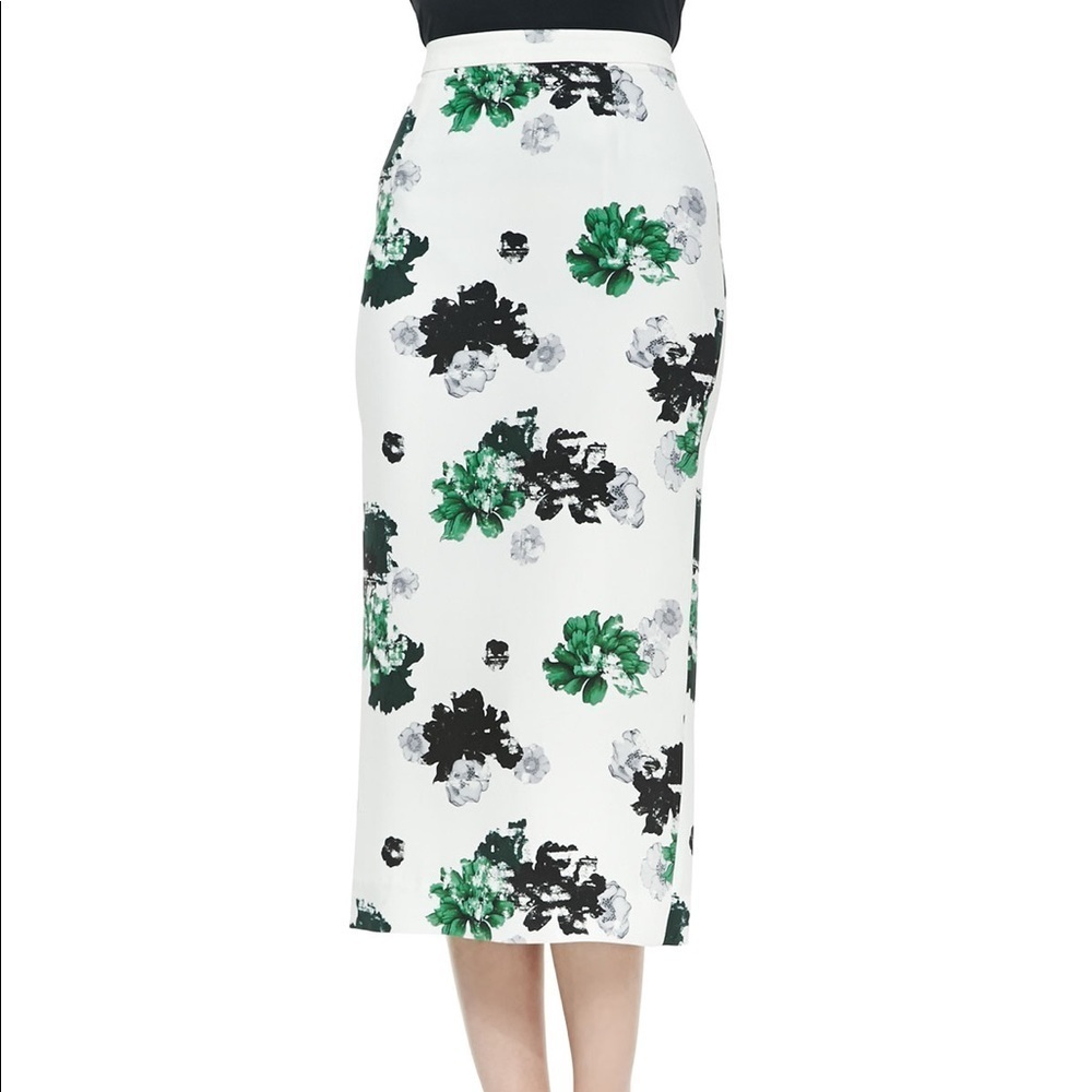 A.L.C Bell long floral print pencil skirt